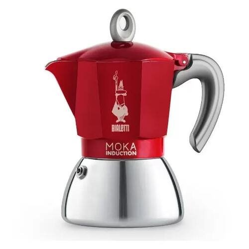 NEW MOKA INDUCTION RED 4 CUPS