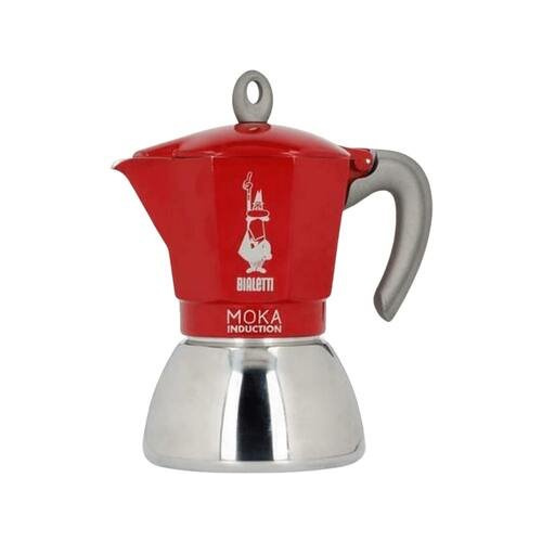 NEW MOKA INDUCTION RED 6 CUPS