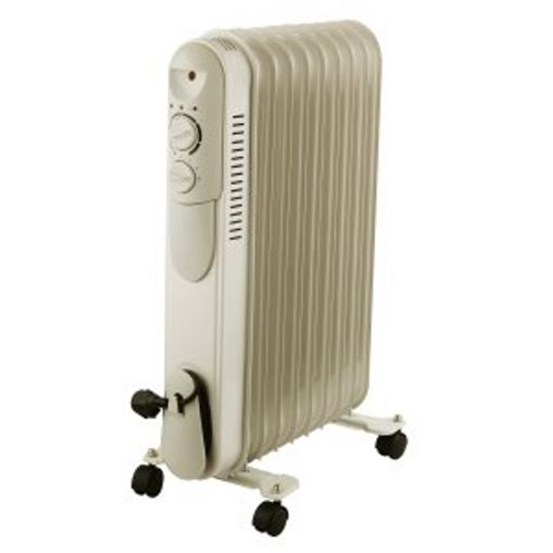 Oil-filled Heater 9 fins (110 x 580mm)
3 power settings 
Adjustable thermostat
S