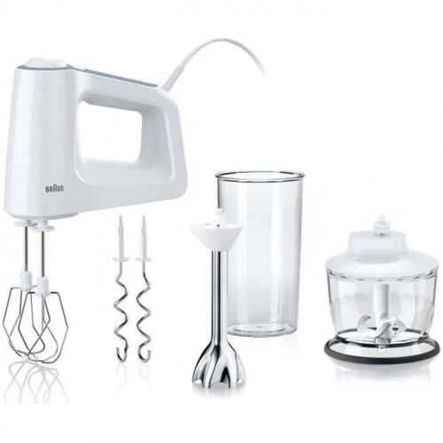 MultiMix3 500W, 5 SPEEDS + TURBO, WHISKS, KNEADERS, SOFT GRIP + DUAL OUTLET + ME