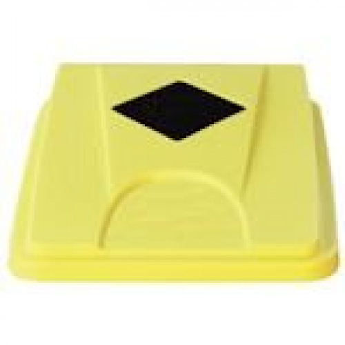 Accessoire Hygiène COUVERCLE jaune fente carrée collecteur 60/80L