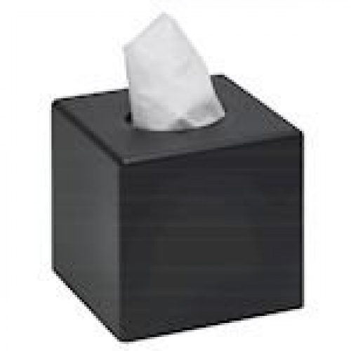 Accessoire Hygiène SANIBOX boîte mouchoirs carrée noire mat
