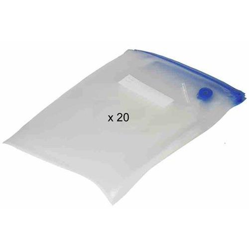 Lot de Sac plastique sous videfresh 20 sacs refermables de 22 x 21 cm Convient p