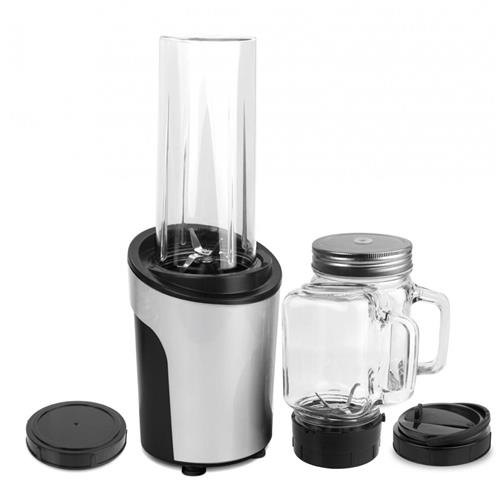 Blender Speed: ~ 20,000 rpm
4-winged blade
2 x 500 ml glass jars with extra blad