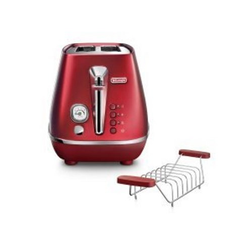 GRILLE PAIN Toaster 2sl with bun warmer, Red
