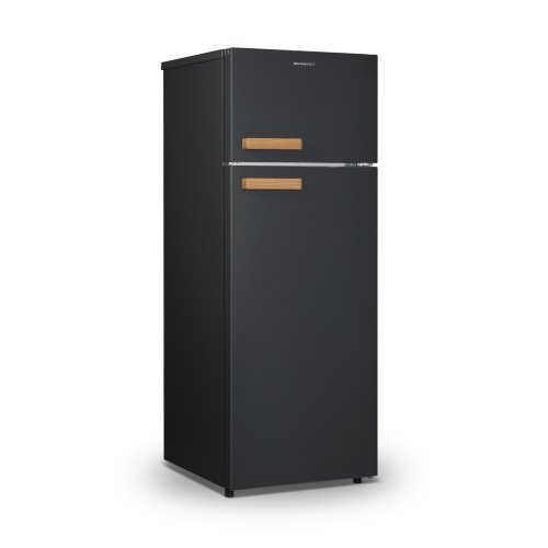 SCDD211FJB Double door refrigerator 211L, Collection FJORD , 1 Wooden shelf, Rem