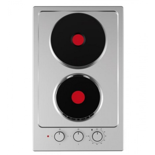 30 CM INOX ELECTRIC DOMINO 3 KNOBS WITH TIMER AND CIRCUIT BREAKER