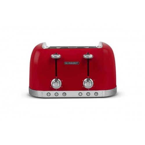 4-SLOT TOASTER, 1360-1630W, 
6 TOASTING LEVELS, 
3 PROGRAMMES
RED