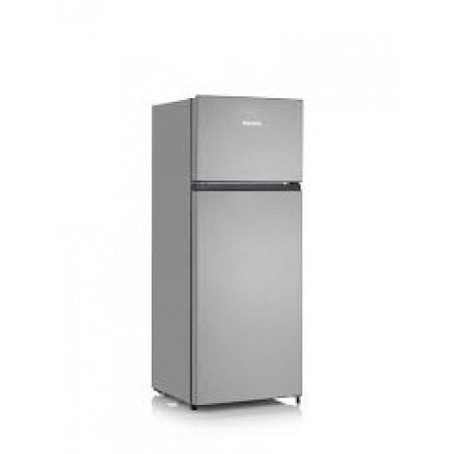 Réfrigérateur double porte 206 l., argent, Réfrig. 165 l., Congél. ****, E (A->G