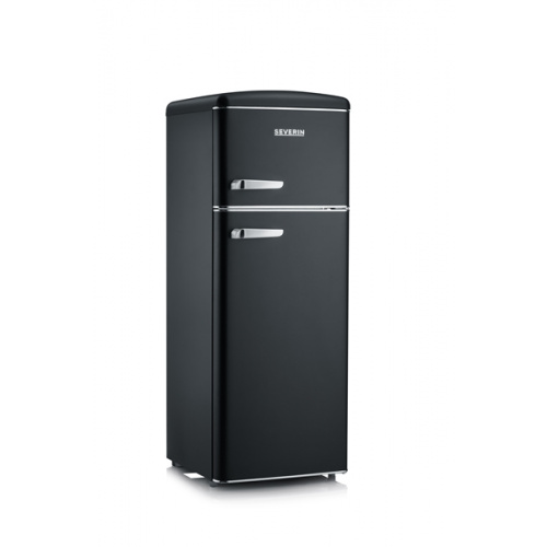 Réfrigérateur double porte RETRO 208 l., noir, A++, Réfrig. 164 l., Congél. 44 l