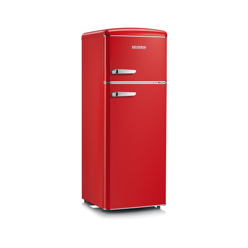 Réfrigérateur double porte RETRO 208 l., rouge, A++, Réfrig. 164 l., Congél. 44