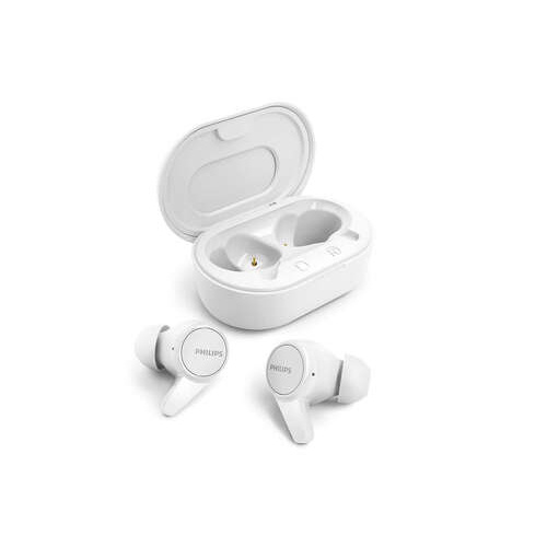 True wireless headphones white