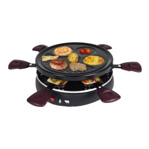 Raclette Plan de cuisson multifonction (grill et crêpe) Surface de cuisson à rev