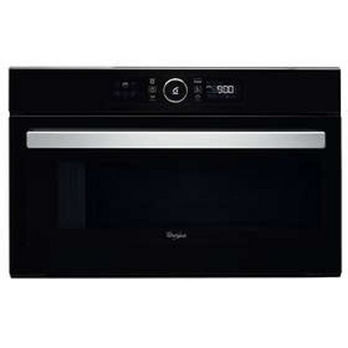 Micro-ondes encastrable, noir, gril, Crisp, cavité inox, 31 L, plateau 32,5cm, J