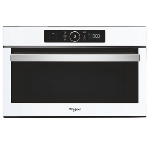 Micro-ondes encastrable, blanc, gril, Crisp, cavité inox, 31 L, plateau 32,5cm,