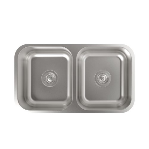 Double évier carré inox 78,5x41cmInstallation en 90cmProfondeur 20cmAcier ino