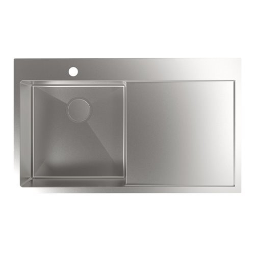 Évier carré inox avec égouttoir 86x51cmInstallation en 45cmProfondeur 20cmAci