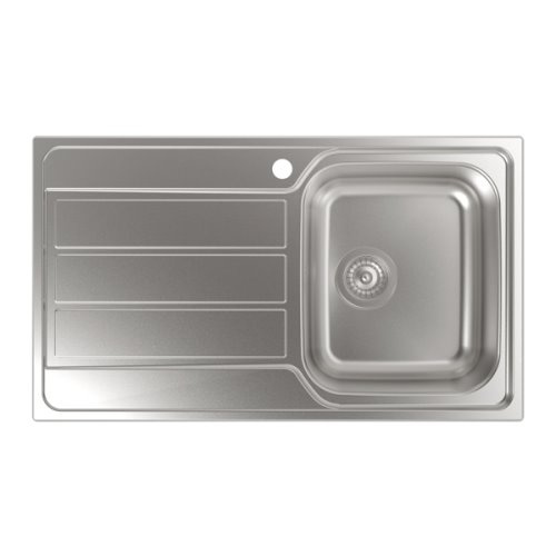 Évier carré inox avec égouttoir 86x50cmInstallation en 45cmProfondeur 18cmAci