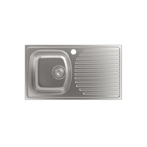 Évier carré inox avec égouttoir 78,8×48,8cmInstallation en 45cmProfondeur 16cm