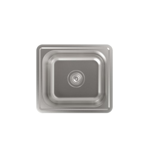 Évier carré inox 49x44cmInstallation en 50cmProfondeur 15cmAcier inox AISI 30