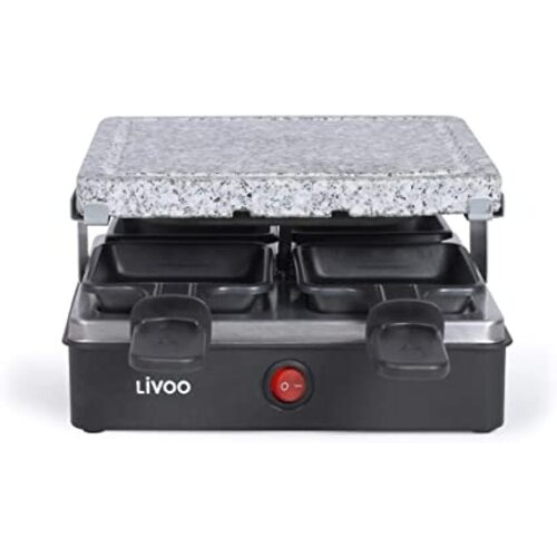 Raclette 2F 4P Plateau Granite Amov. Noir
