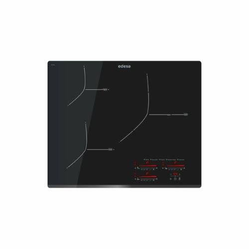 Finition: Verre finition, Nombre de zones de cuisson 3 Zone 1 : TechnologieInduc
