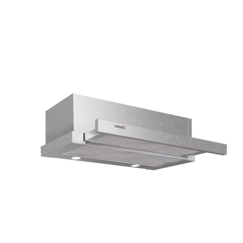 Hotte tiroir inox 60cmPanneau controles mécanique2 vitessesCapacité: de 150 a