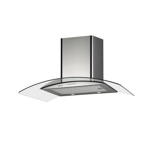 Hotte murale verre inox 90cmPanneau controles electronique3 niveaux (2+ turbo)
