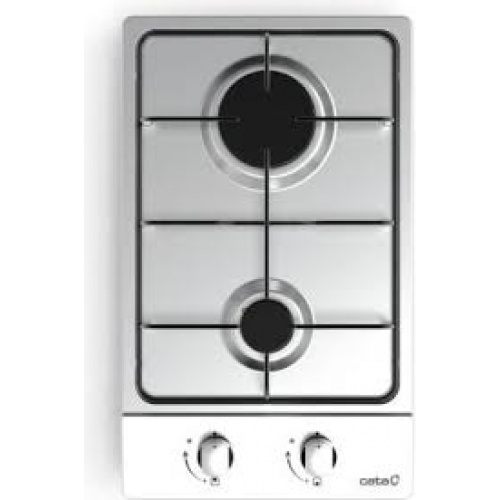 Plaque gas inox 30cm 2 feuxGas ville/butaneGrilles/brûleurs en ennamelPuissan