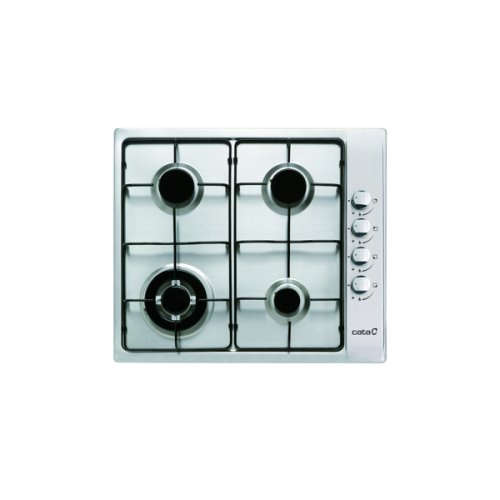 Plaque gas inox 4 feux avec zone triple couronneGas ville/butaneGrilles/brûleu