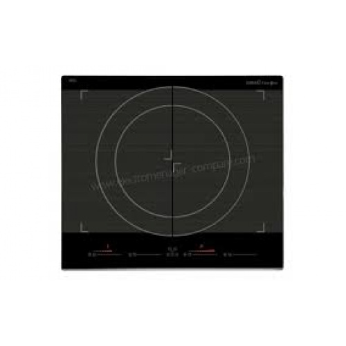 Plaque induction 60cm 4 zones: 4 zones de 23,7×18,9cm, 1 zone modulaire flex de