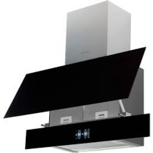 Hotte murale verticale 90cm avec panneau controles tactile et arrêt automatique+