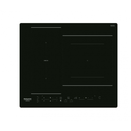 Table induction, noir, 60cm, 3 zones dont 1 bridge et 1 double-zone de 30cm, 3 b
