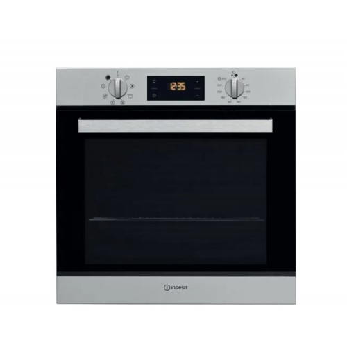 Four, pyrolyse, inox, 66 L, chaleur tournante, porte froide, Turn & Cook, Click