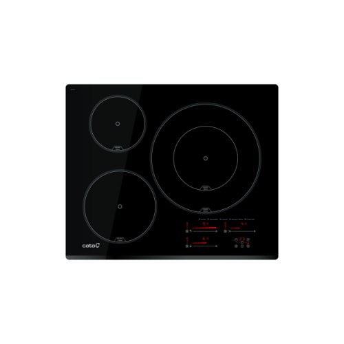 Plaque induction 60cm 3 zones: 1 zone de 32/19cm diametre, 1 zone de 21cm diamet