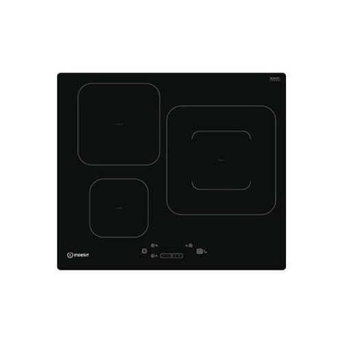 Table induction, noir, 60cm, 3 foyers dont 1 double-zone de 28cm, 3 boosters don