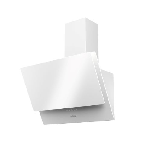 Hotte verticale inclinée blanc 60cm Controles tactiles avec display digital et