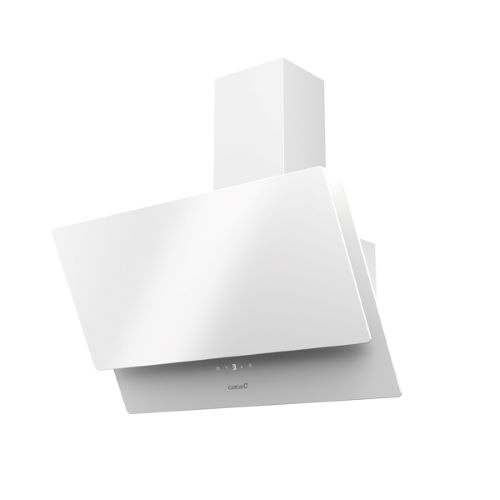 Hotte verticale inclinée blanc 70cm Controles tactiles avec display digital et