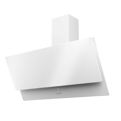 Hotte verticale inclinée blanc 90cm Controles tactiles avec display digital et