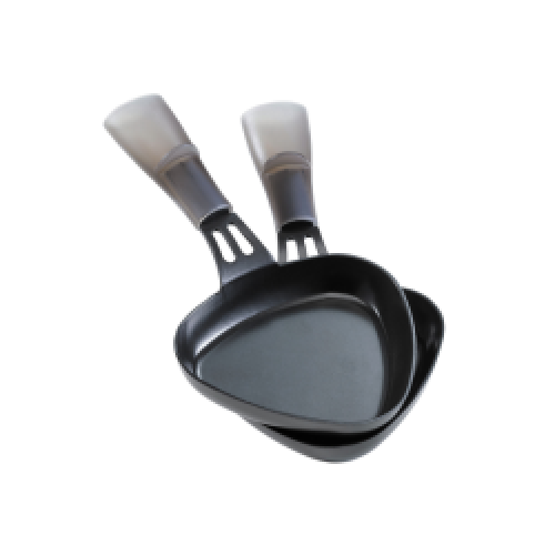 Lot de 2 poêlons raclette triangulaires