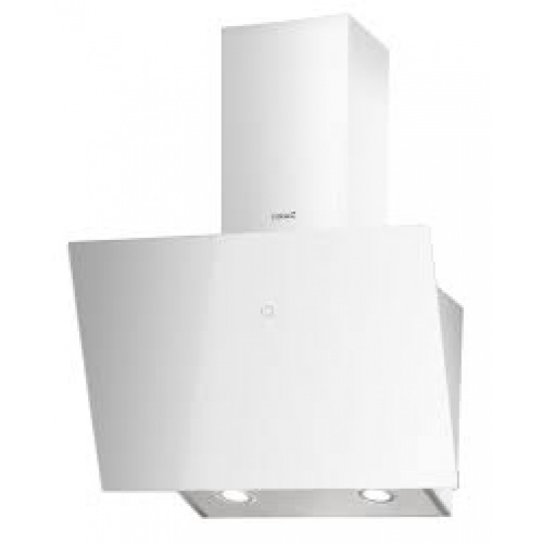 Hotte verticale inclinée blanc 90cm Panneau commandes electroniques avec minute