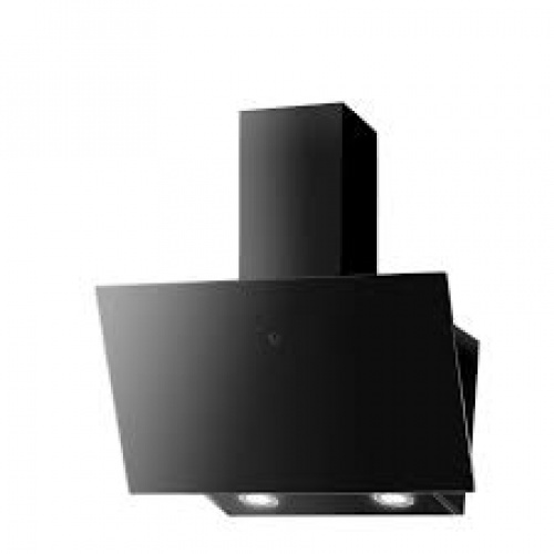 Hotte verticale inclinée noir 90cm Panneau commandes electroniques avec minuter