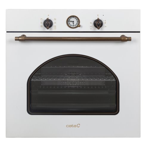 Four blanc rustique traditionnel7 fonctionsContrôles mécaniquesPorte panorami