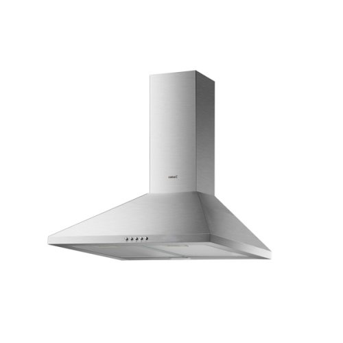 Hotte piramidale inox 75cmControles mecaniques3 niveauxCapacité: de 410 a 595