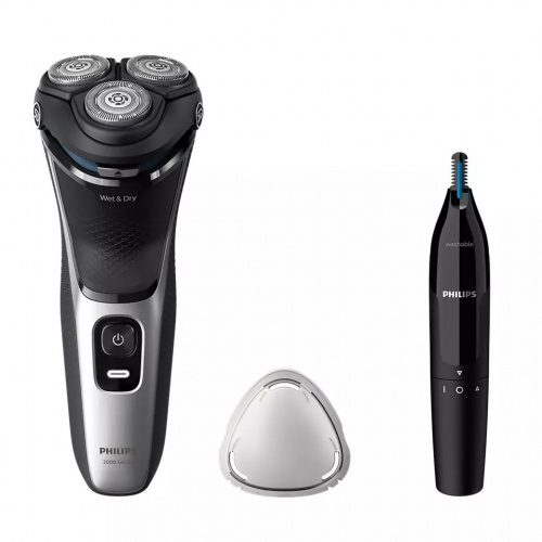 Rasoir rech. Series 3000 + tondeuse nez OreilleR
