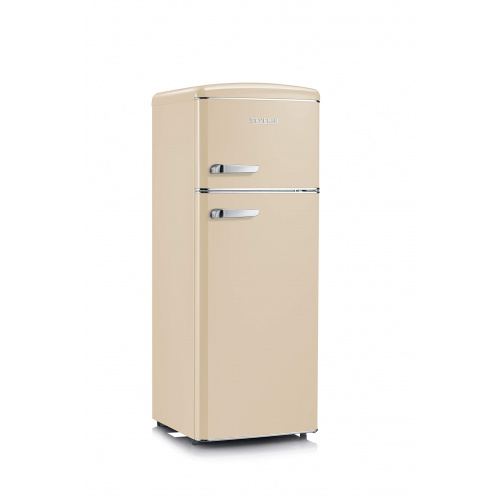 Réfrigérateur double porte RETRO 208 l., beige, A++, Réfrig. 164 l., Congél. 44