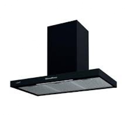 Hotte T-shape noir 90cmPanneau controles electroniques avec temporizateur4 niv
