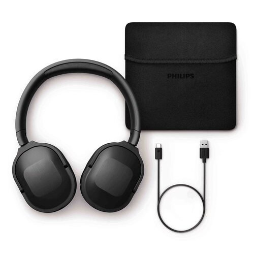 On-ear Wireless FB ANC + BT. Compact fold, 32mm driver, black