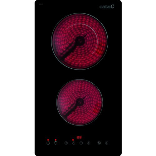 Plaque vitro 30cm 2 zones (zone 19-12cm et 15,5cm)Contrôles tactiles avec bip s