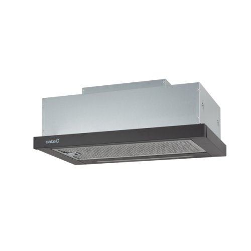 Hotte tiroir noir 60cmPanneau controles tactiles avec arrêt automatique et indi